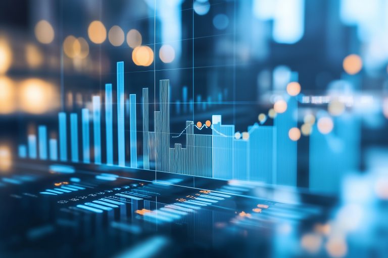 Business audit stock financial finance management on analysis data strategy with graph accounting marketing or report chart economy investment research profit concept